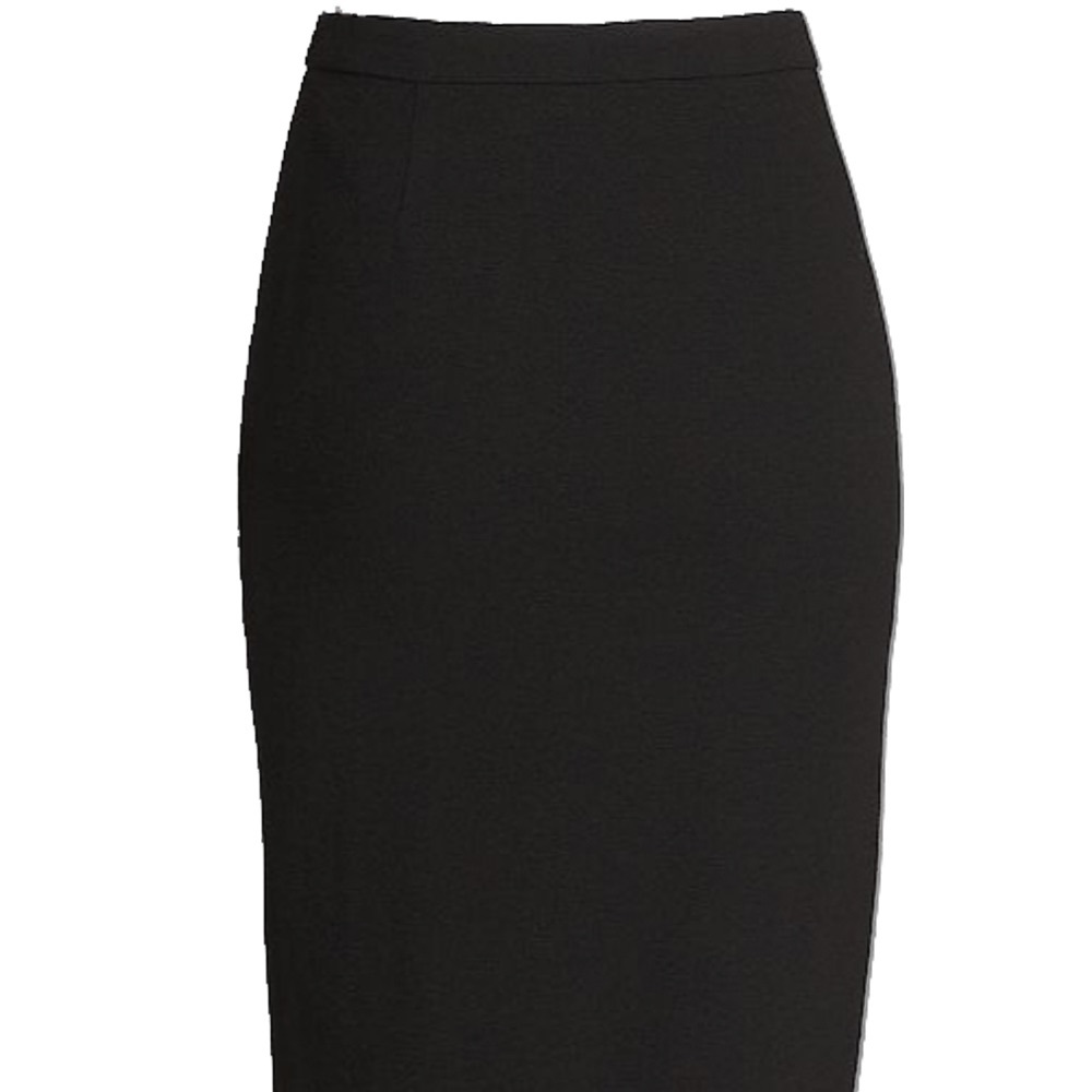 BCBGMaxAzria Black Wool Pencil Skirt with Pocket